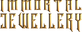 Immortal Jewellery logo in gold gothic text