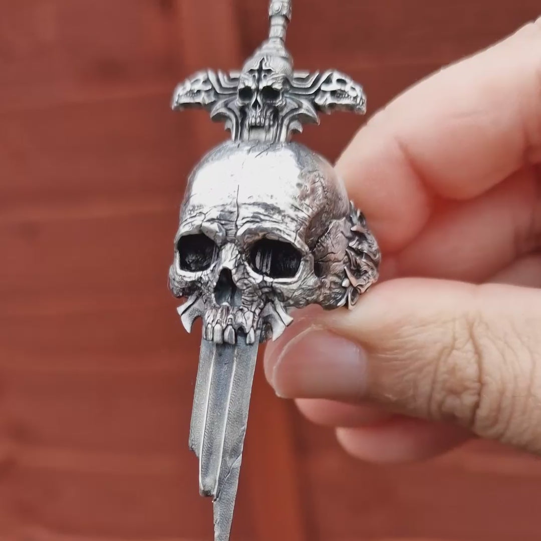 Video of the Adversarius Mortis in the Fallen finish being held and rotated by hand outdoors, showcasing every angle in natural light.