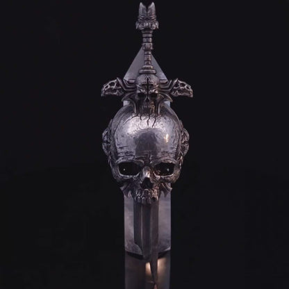 Video of the Adversarius Mortis in the Fallen finish slowly rotating on a turntable, showcasing every angle against a black background.